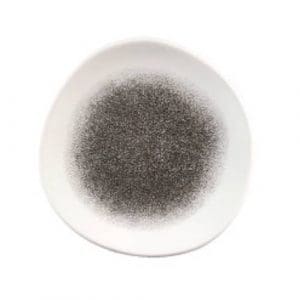 RAKU - QUARTZ BLACK - ORGANIC ROUND PLATE - 26.4CM (12)