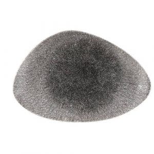 RAKU - QUARTZ BLACK - CHEFS' TRIANGLE PLATE - 30x20CM (6)