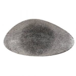 RAKU - QUARTZ BLACK - CHEFS' TRIANGLE PLATE - 35x19CM (6)