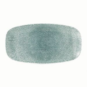RAKU - TOPAZ BLUE - CHEFS' OBLONG PLATE - 29.8x15.3CM (12)