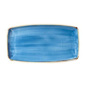 STONECAST - CORNFLOWER BLUE - OBLONG PLATE - 29.5x15CM (12)