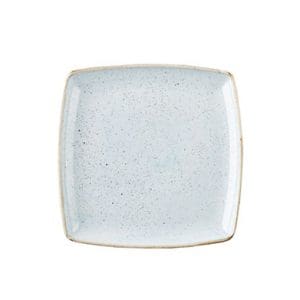 STONECAST - DUCK EGG BLUE - DEEP SQUARE PLATE - 26.8CM (6)