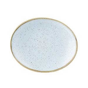 STONECAST - DUCK EGG BLUE - OVAL PLATE - 19.2CM (12)
