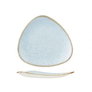 STONECAST - DUCK EGG BLUE - TRIANGLE PLATE - 19.2CM (12)