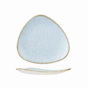STONECAST - DUCK EGG BLUE - TRIANGLE PLATE - 22.9CM (12)