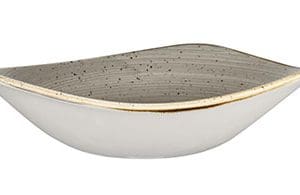 STONECAST - PEPPERCORN GREY - TRIANGLE BOWL - 15.3CM (12)