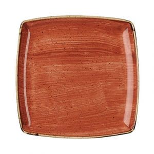 STONECAST - SPICED ORANGE - DEEP SQUARE PLATE - 26.8CM (6)