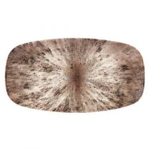 STONE - ZIRCON BROWN  - OBLONG CHEFS' PLATE - 30x15.3CM (12)