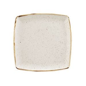 STONECAST - BARLEY WHITE - DEEP SQUARE PLATE - 26.8CM (6)
