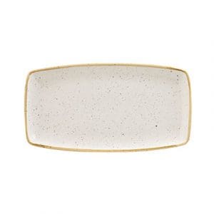 STONECAST - BARLEY WHITE - OBLONG PLATE - 35x18.5CM (6)