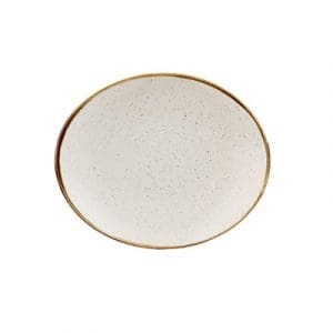 STONECAST - BARLEY WHITE - OVAL PLATE - 19.2CM (12)