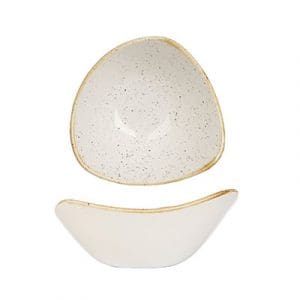 STONECAST - BARLEY WHITE - TRIANGLE BOWL - 15.3CM (12)