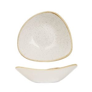STONECAST - BARLEY WHITE - TRIANGLE BOWL - 23.5CM (12)