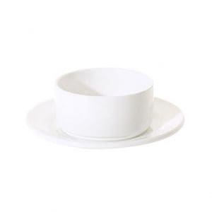 PRIMA - WHITE - STACKING SOUP CUP - 30CL (24)