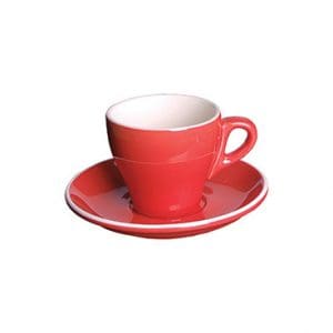 ITALIA - RED - CAPPUCCINO SAUCER - 14.2CM (12)