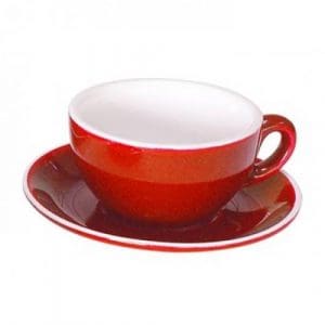 ITALIA - RED - CAPPUCCINO SAUCER - 14CM (12)