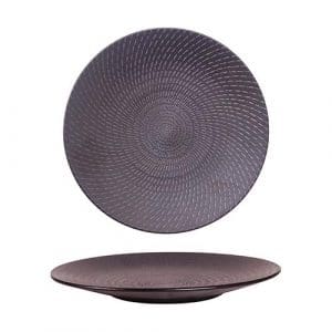 URBAN - BLACK SWIRL - ROUND COUPE PLATE - 27.5CM (12)