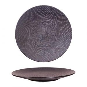 URBAN - BLACK SWIRL - ROUND COUPE PLATE - 31CM (12)