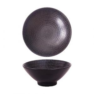 URBAN - BLACK SWIRL - ROUND V-BOWL - 15.5CM (12)