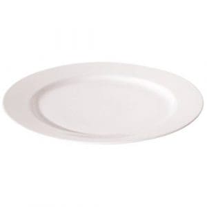 NEW BONE - WHITE - ROUND RIM PLATE - 27CM (12)