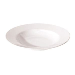 NEW BONE - WHITE - ROUND RIM SOUP PLATE - 22CM (24)
