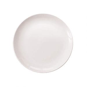 NEW BONE - WHITE - ROUND COUPE PLATE - 16.5CM (24)