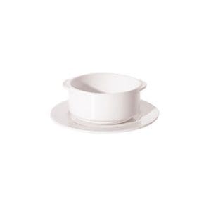 NEW BONE - WHITE - SOUP CUP W/EAR - 28CM (24)