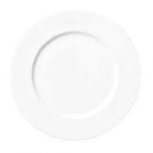 OLIVE - WHITE - ROUND RIM PLATE - 27CM (12)