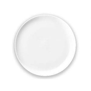 OLIVE - WHITE - ROUND COUPE PLATE - 31CM (12)