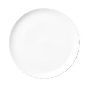 OLIVE - WHITE - ROUND COUPE PLATE - 21CM (24)