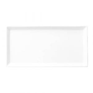 OLIVE - WHITE - RECTANGULAR PLATE - 17CM (12)