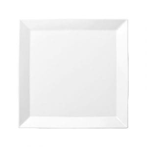 OLIVE - WHITE - SQUARE PLATE - 26CM (12)