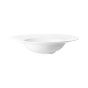 OLIVE - WHITE - ROUND RIM SOUP PLATE - 22.4CM (24)