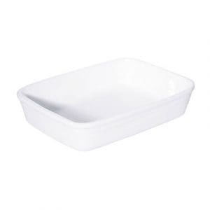WHITE - RECTANGULAR BAKER - 27x20CM (1)