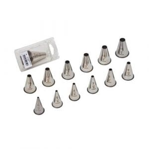 NOZZLE SET S/STEEL - PLAIN 12 PIECE