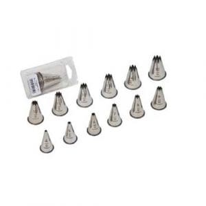 NOZZLE SET S/STEEL - STAR 12 PIECE