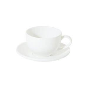 PRIMA - WHITE - DOUBLE WELL SAUCER - 15CM (24)