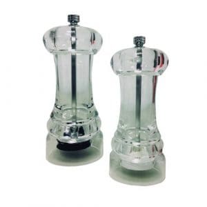 SALT & PEPPER GRINER - ACRYLIC - 150MM (SET)