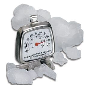 THERMOMETER FRIDGE / FREEZER -30?C to +30?C - S/STEEL THERMOMETER