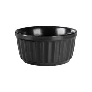TEMPEST - BLACK - RIBBED RAMEKIN - 9CM (24)