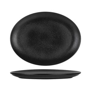 TEMPEST - BLACK - OVAL PLATTER - 38CM X 29CM (6)