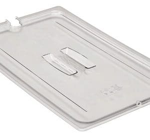 POLYCARBONATE CLEAR LID WITH HANDLE - NOTCHED - FOR 1/1 PANS