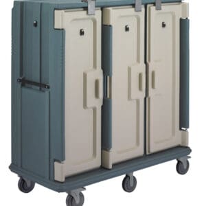 MEAL DELIVERY CART 20 TRAY SLATE BLUE 74.5CM W X 152.5CM L X 161.6CM H