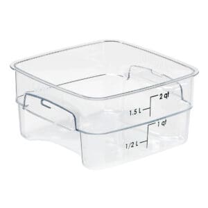 SQUARE POLYCARBONATE STORAGE CONTAINER CLEAR