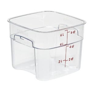 SQUARE POLYCARBONATE STORAGE CONTAINER CLEAR