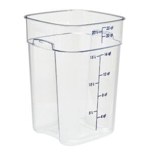 SQUARE POLYCARBONATE STORAGE CONTAINER CLEAR