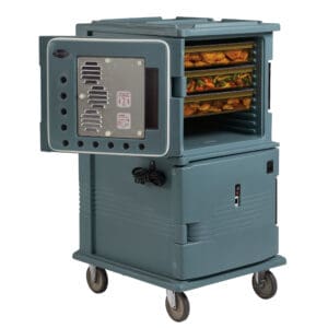 UPC ELECTRIC HEATED FRONT LOADER 1600 SERIES SLATE BLUE - TWO CABINET WITH WHEELS - 220V