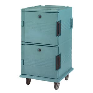 UPC FRONT LOADER 1600 SERIES SLATE BLUE 72CM W X 82CM D X135CM H - TWO COMPARTMENT WITH WHEELS